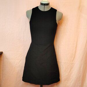 Armani Exchange Black Rippled Structured Mini Dress 00